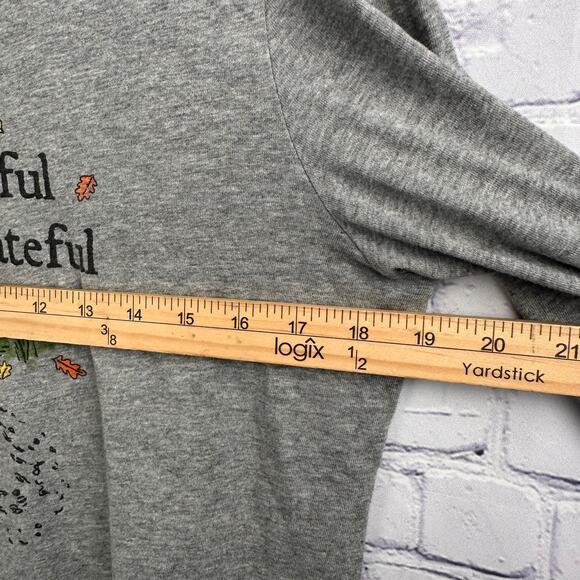 Life Is Good Winnie the Pooh Piglet Thankful Grateful Blessed Long Sleeve Med - Picture 8 of 8